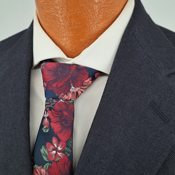 Mens 40S Brooks Brothers Blue Silk Linen Wool Blend Blazer Sport Coat